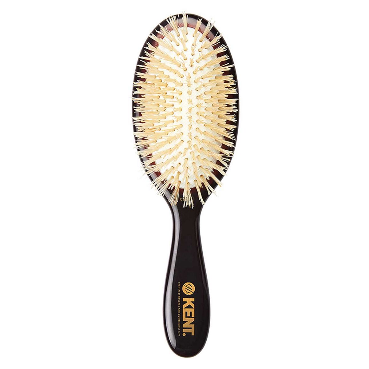 Kent Brushes Classic Shine Small Soft White Pure Bristle Hairbrush-Csgs