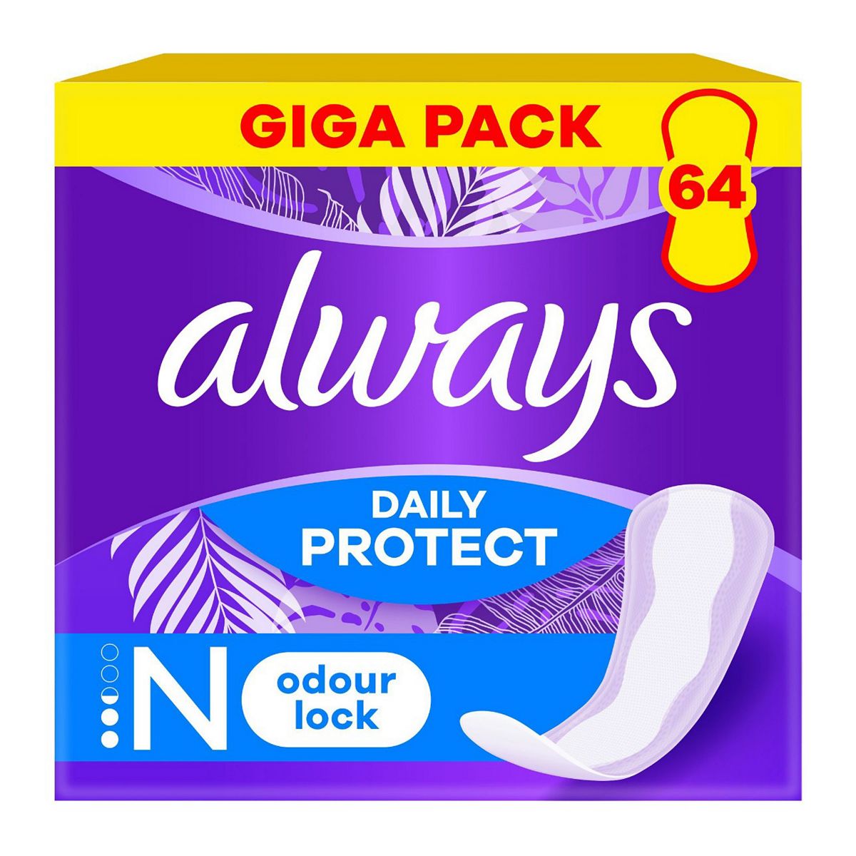 Always Daily Protect Normal Panty Liners X64