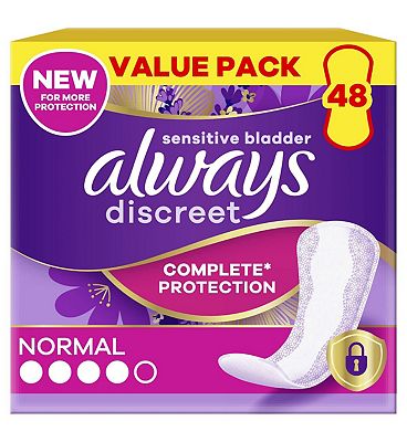 Always Discreet Incontinence Liners Normal X48