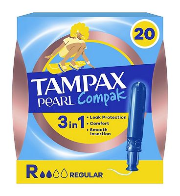Tampax Compak Pearl 3 In 1 Tampons Regular