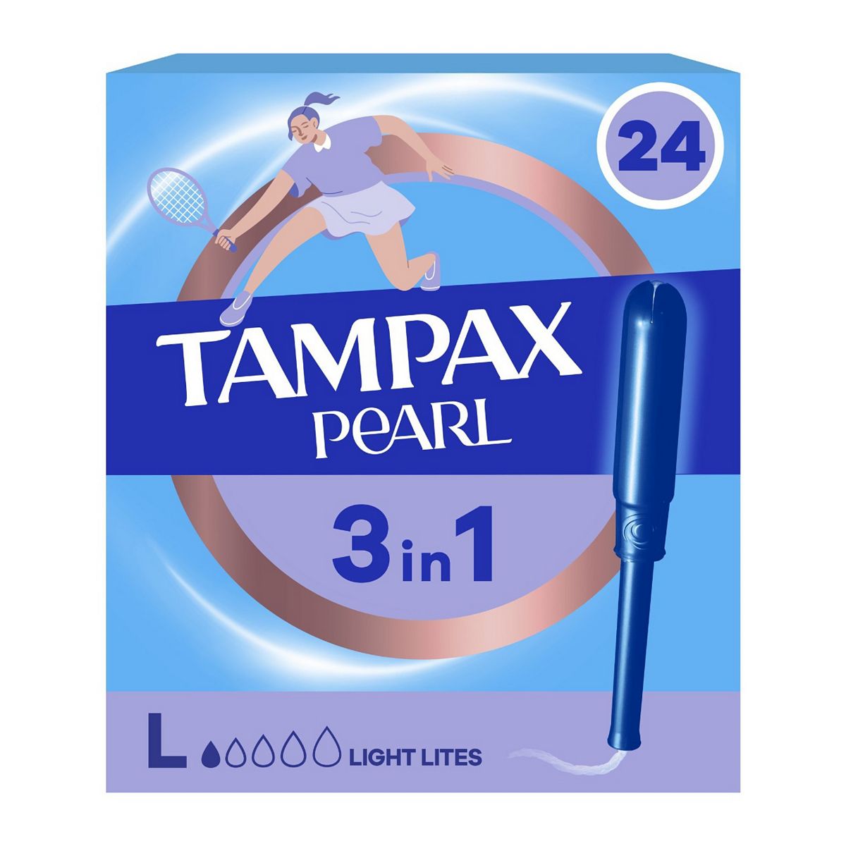 Tampax Pearl Lites Tampons With Applicator X24
