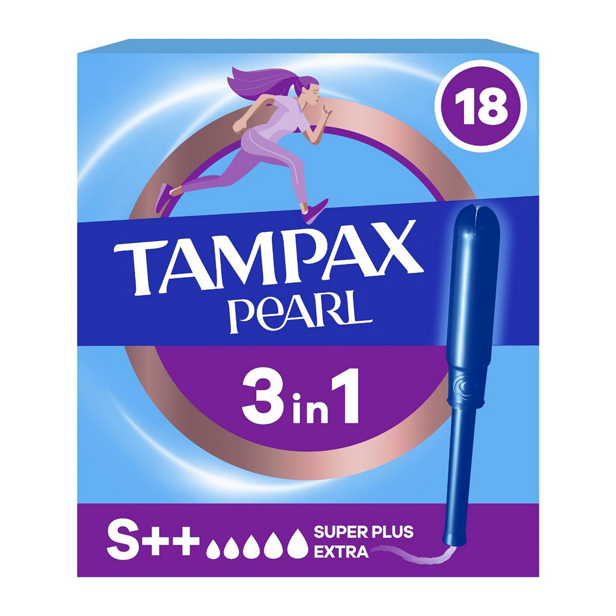 Tampax Pearl Super Plus Extra Tampons With Applicator X18
