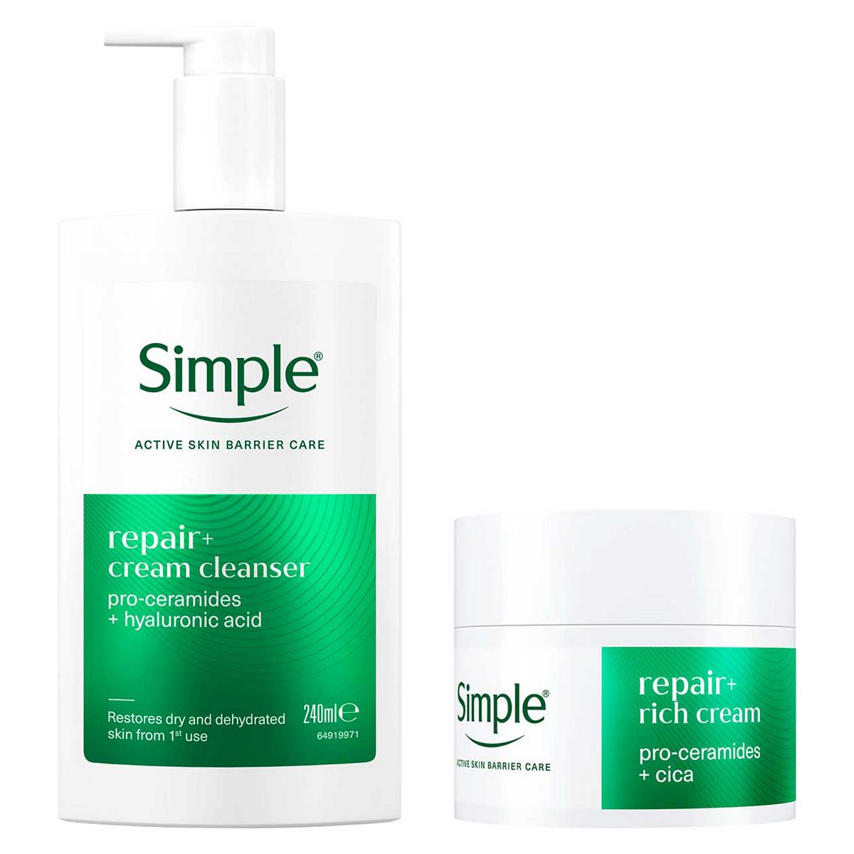 Simple Repair+ Cleanse And Moisturiser Bundle