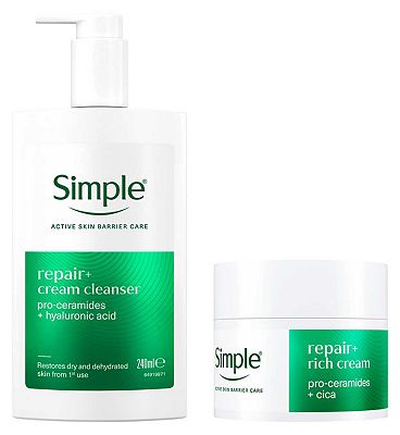 Simple Active Barrier Smoothing Moisturiser And Serum Bundle (2)