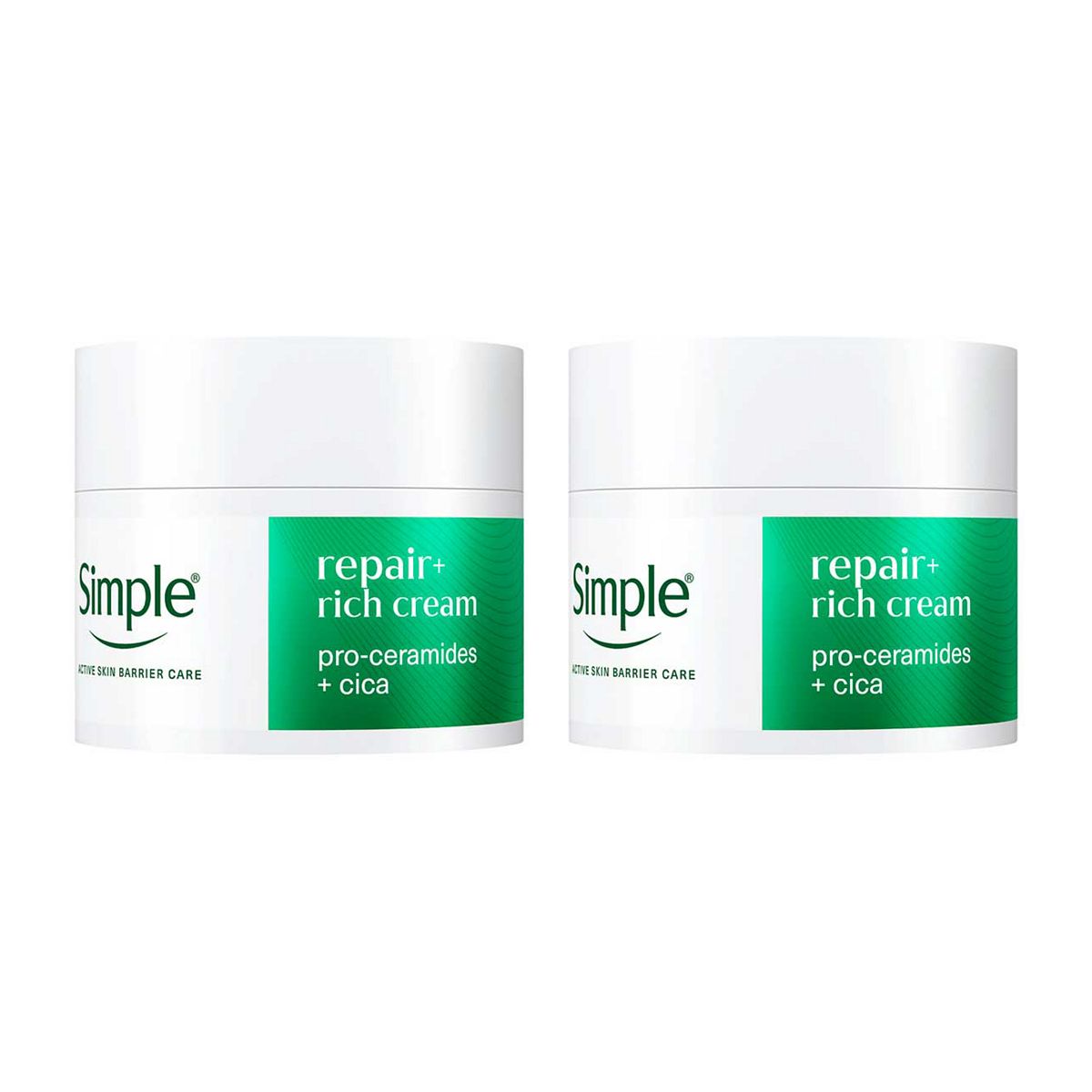Simple Repair+ Moisturiser 50Ml X2