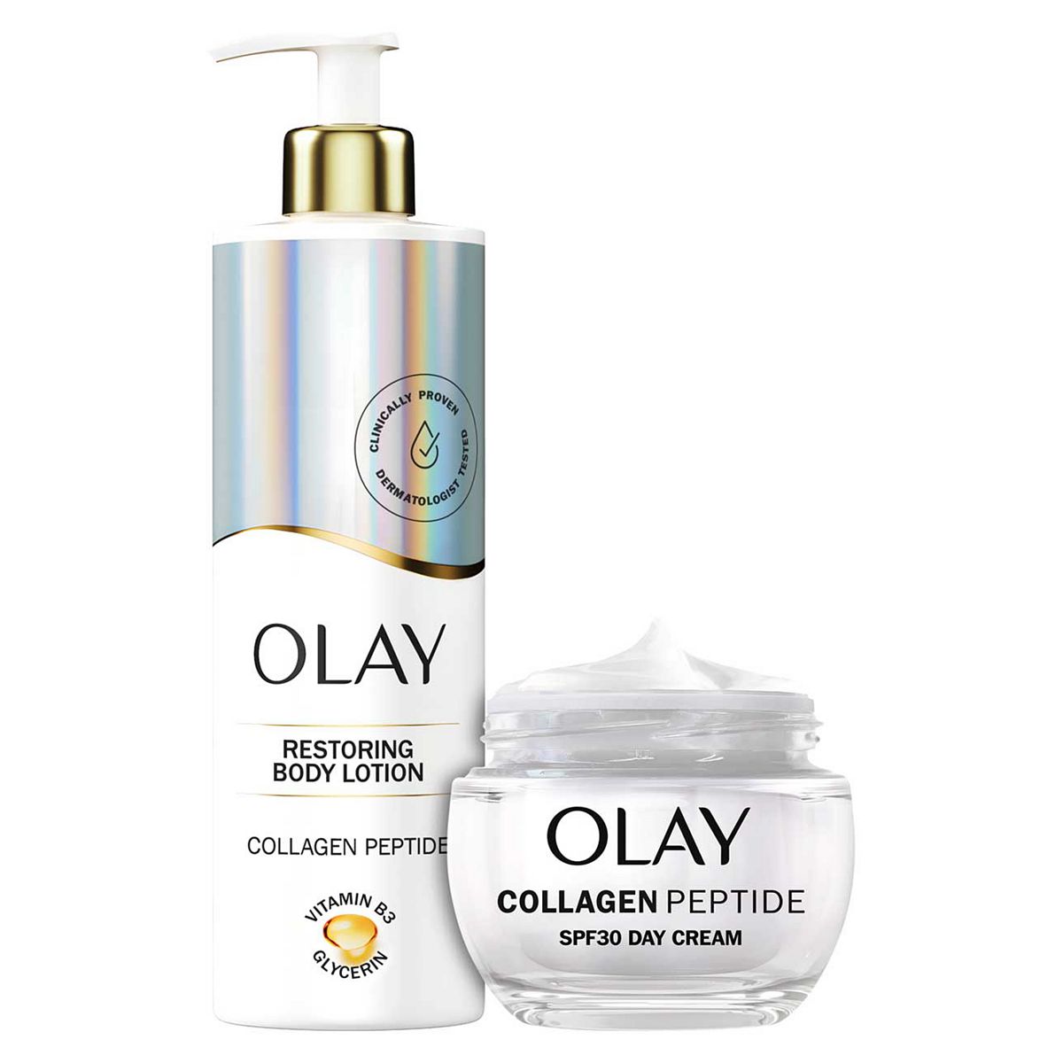 Olay Collagen Peptide Restoring Bundle Body Lotion 500Ml & Spf30 Day Cream 50ml
