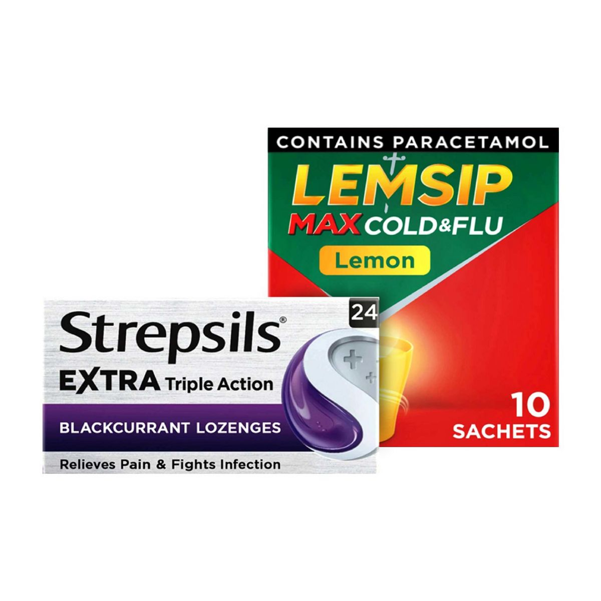Lemsip & Strepsils Cold Sore Throat Bundle