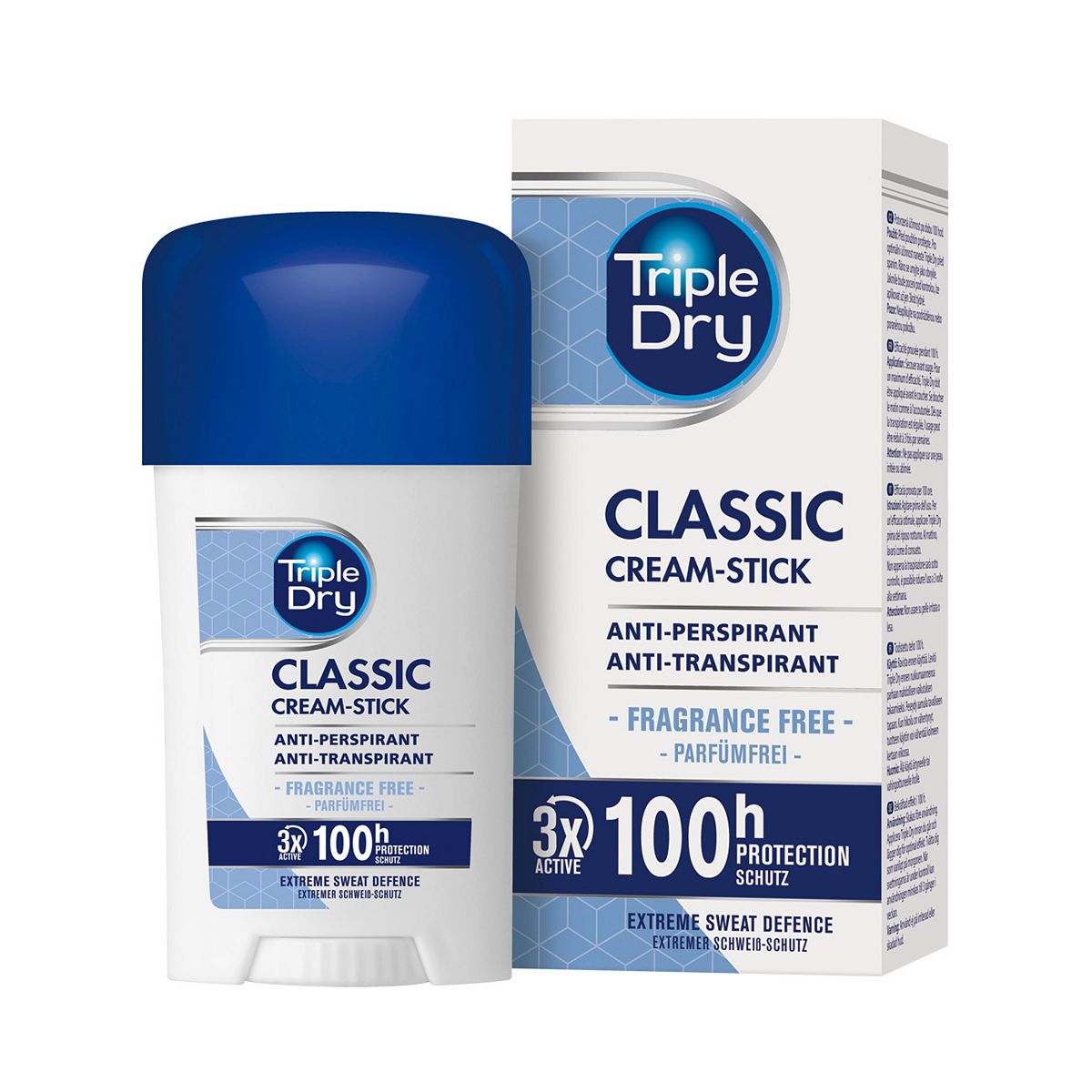 Triple Dry Classic Anti-Perspirant Cream Stick 100-Hours 45Ml
