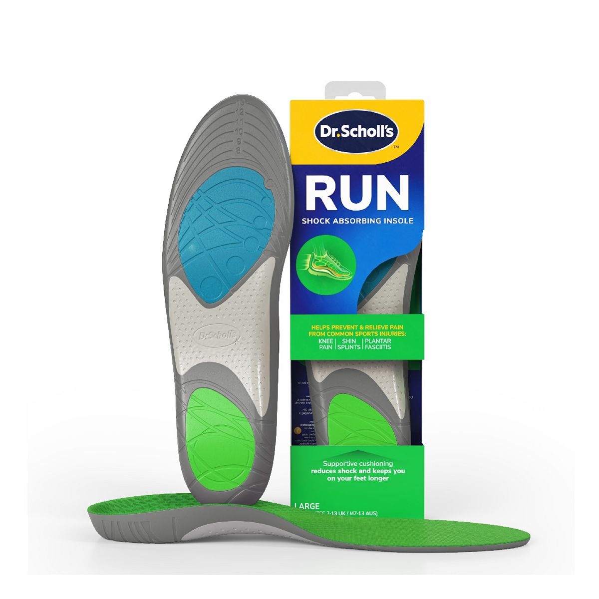 Scholl Dr. 'S Run Shock Absorbing Insoles - Large