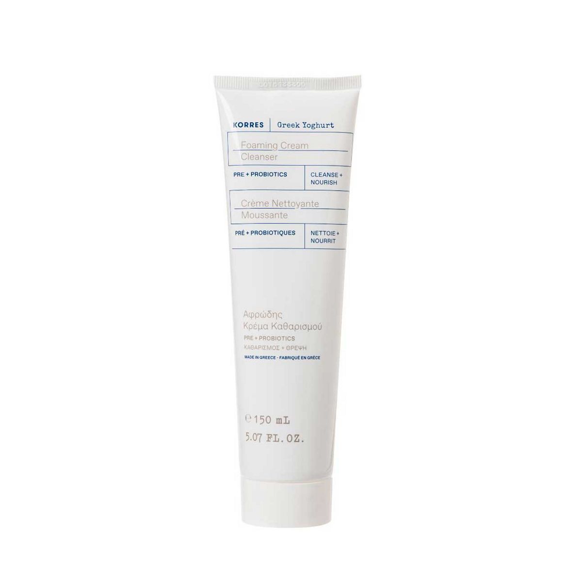 Korres Greek Yoghurt Foaming Cream Cleanser With Pre- + Probiotics 150ml