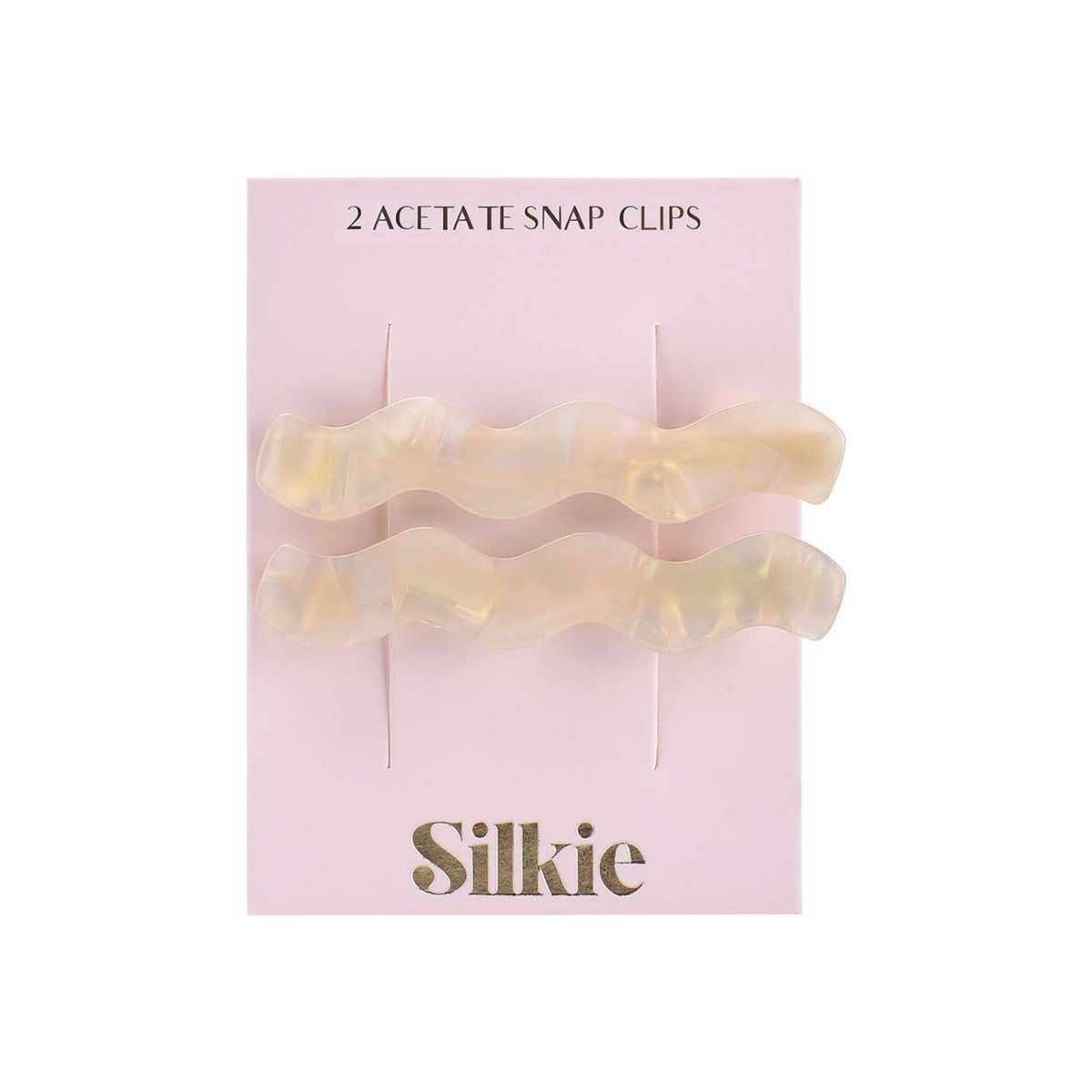 Silkie Flecked Acetate Wave Snap Clips Opal Multicolor