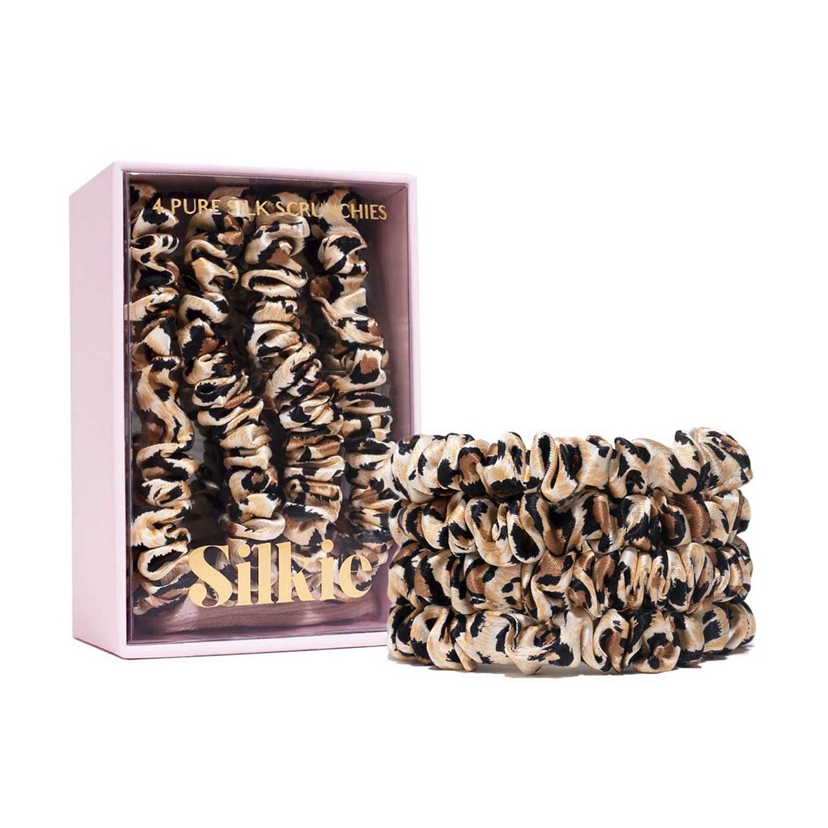 Silkie Skinny Silks 100% Mulberry Silk Scrunchies Savannah 4S Multicolor