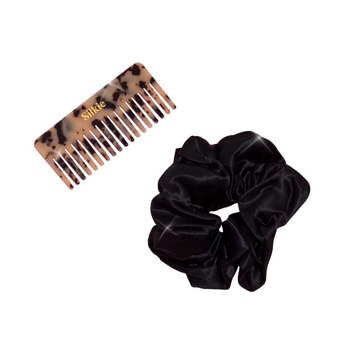 Silkie Styling Duo Acetate Comb And Deluxe Scrunchie Tortoiseshell Multicolor