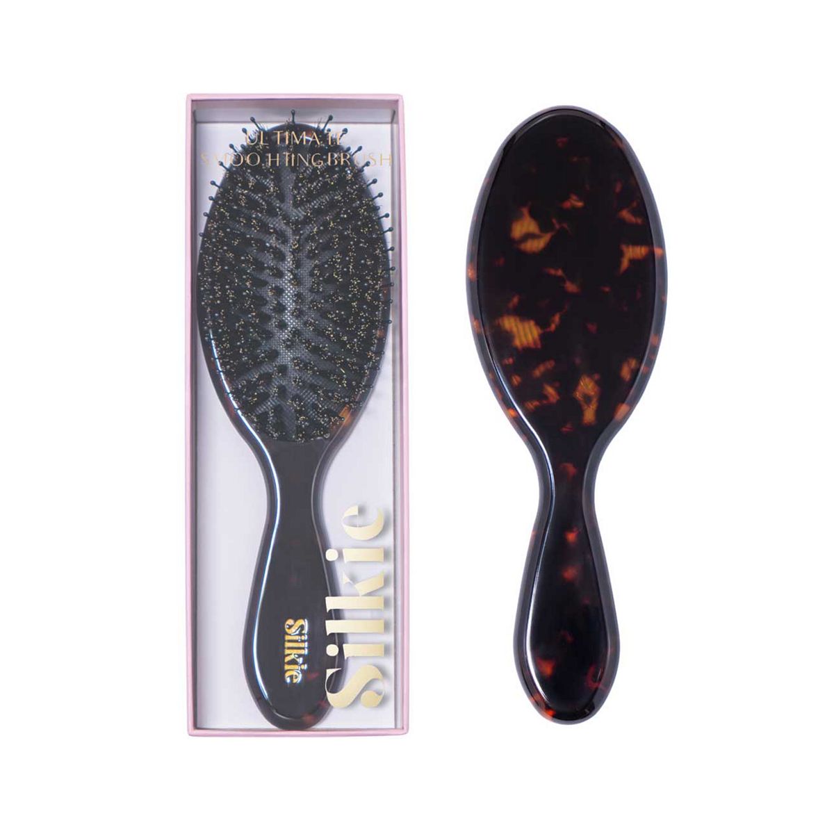 Silkie Ultimate Smoothing Boar Bristle Hair Brush Caviar