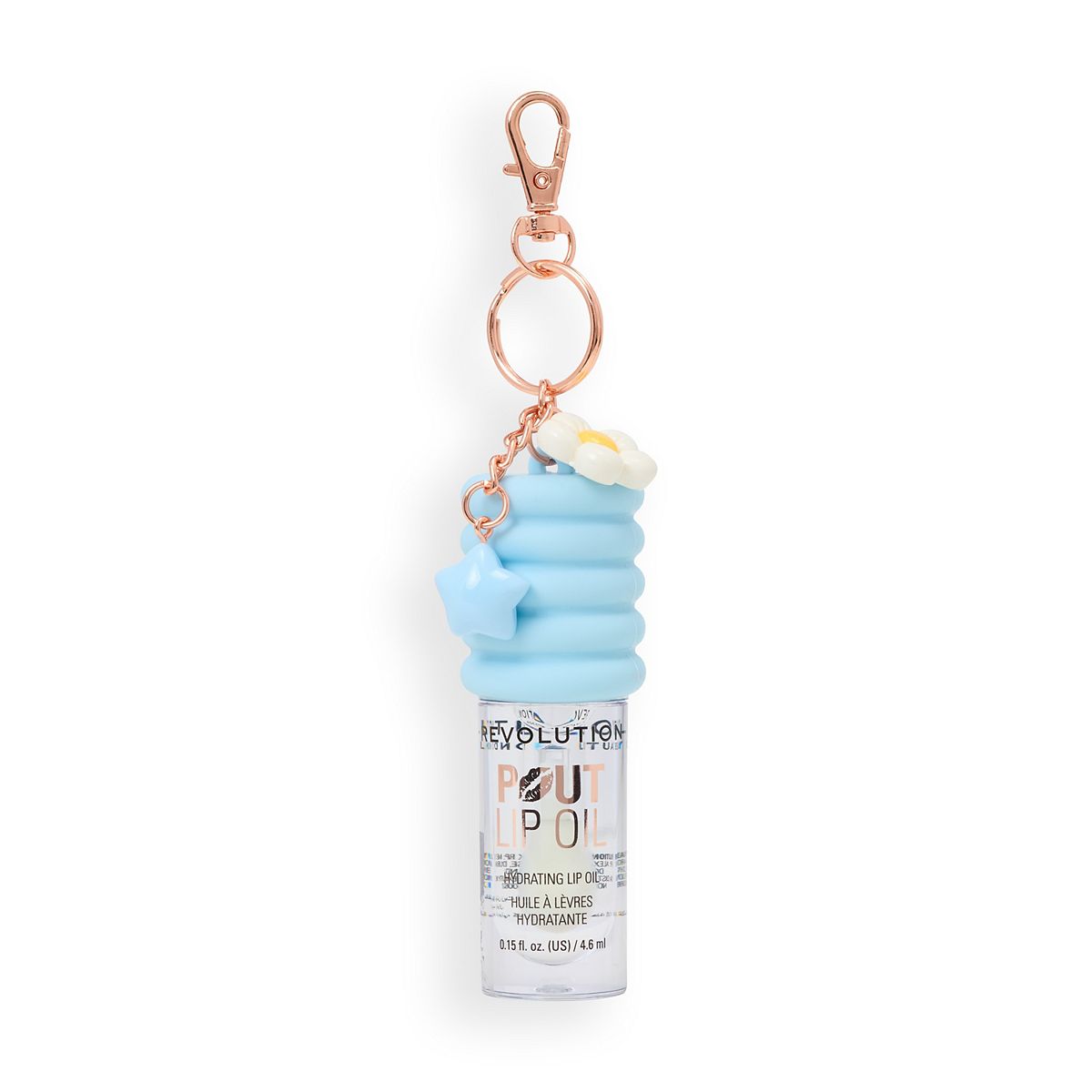 Revolution Pout Lip Oil Lychee Clear With Blue Charm 4.6ml