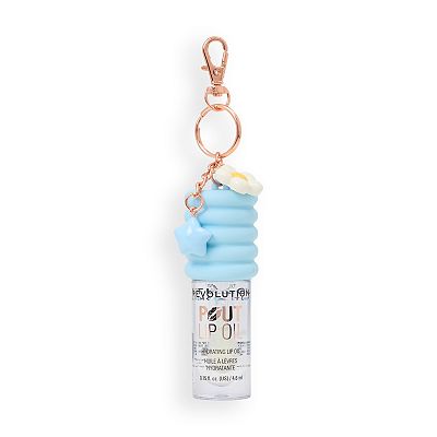 Click to view product details and reviews for Revolution Pout Lip Oil Lychee Clear With Blue Charm 46ml.