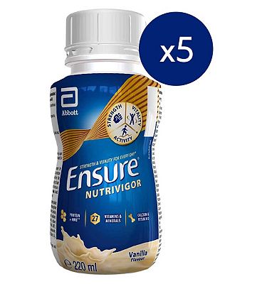 Click to view product details and reviews for Ensure Nutrivigor Ready To Drink Shake Vanilla 220ml X5.