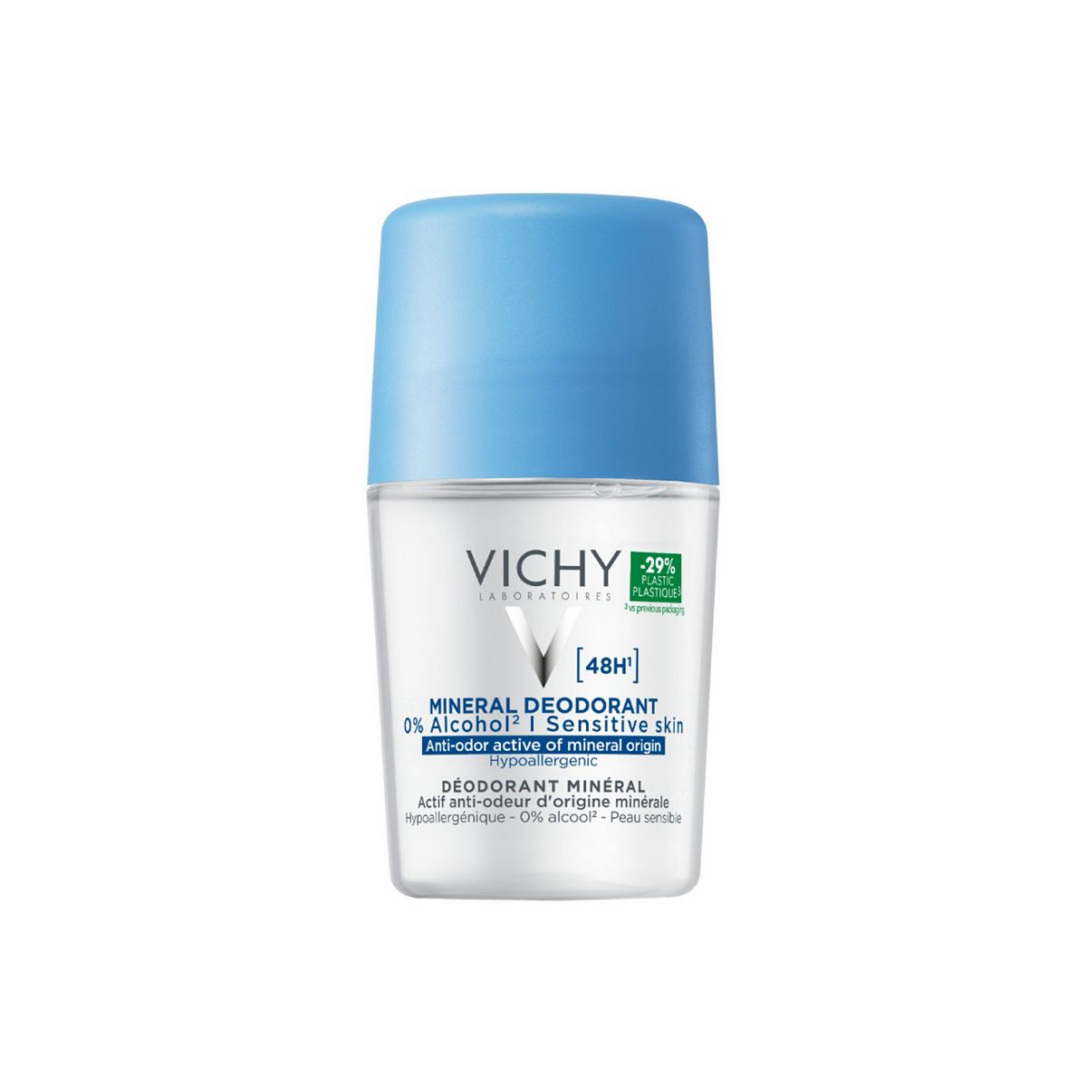 Vichy 48Hr Mineral Roll-On Deodorant For Sensitive Skin 50Ml