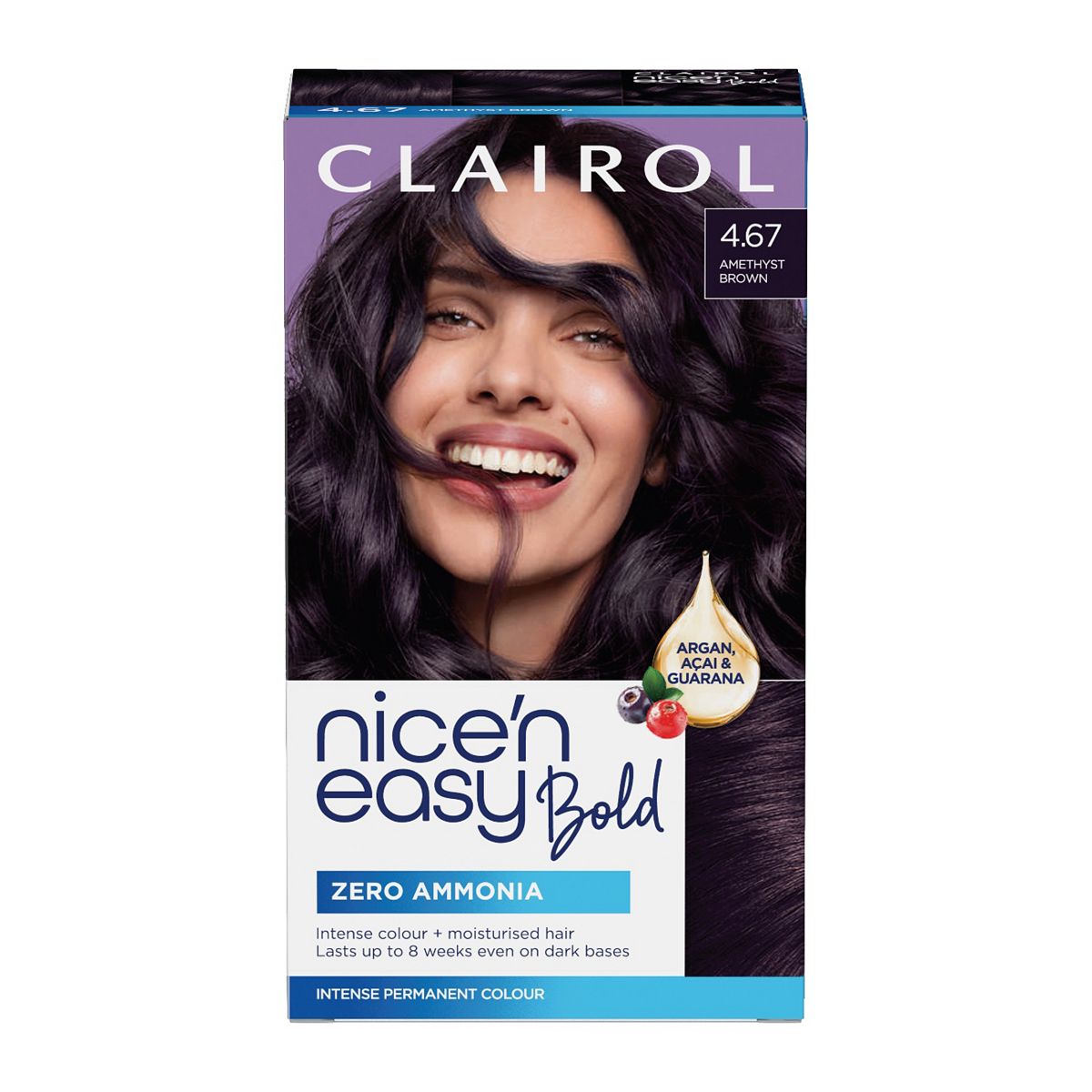 Clairol Nice'n Easy Bold Permanent Hair Dye 164ml - 4.67 Amethyst Brown