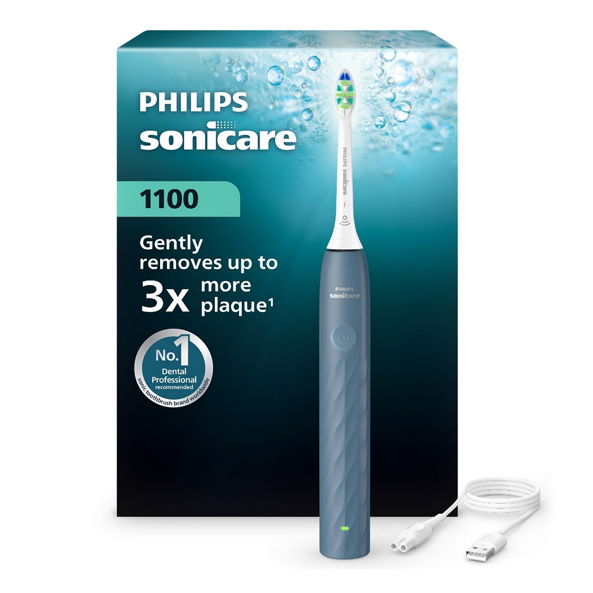 Philips Sonicare 1100 Electric Toothbrush Blue Hx3901/03