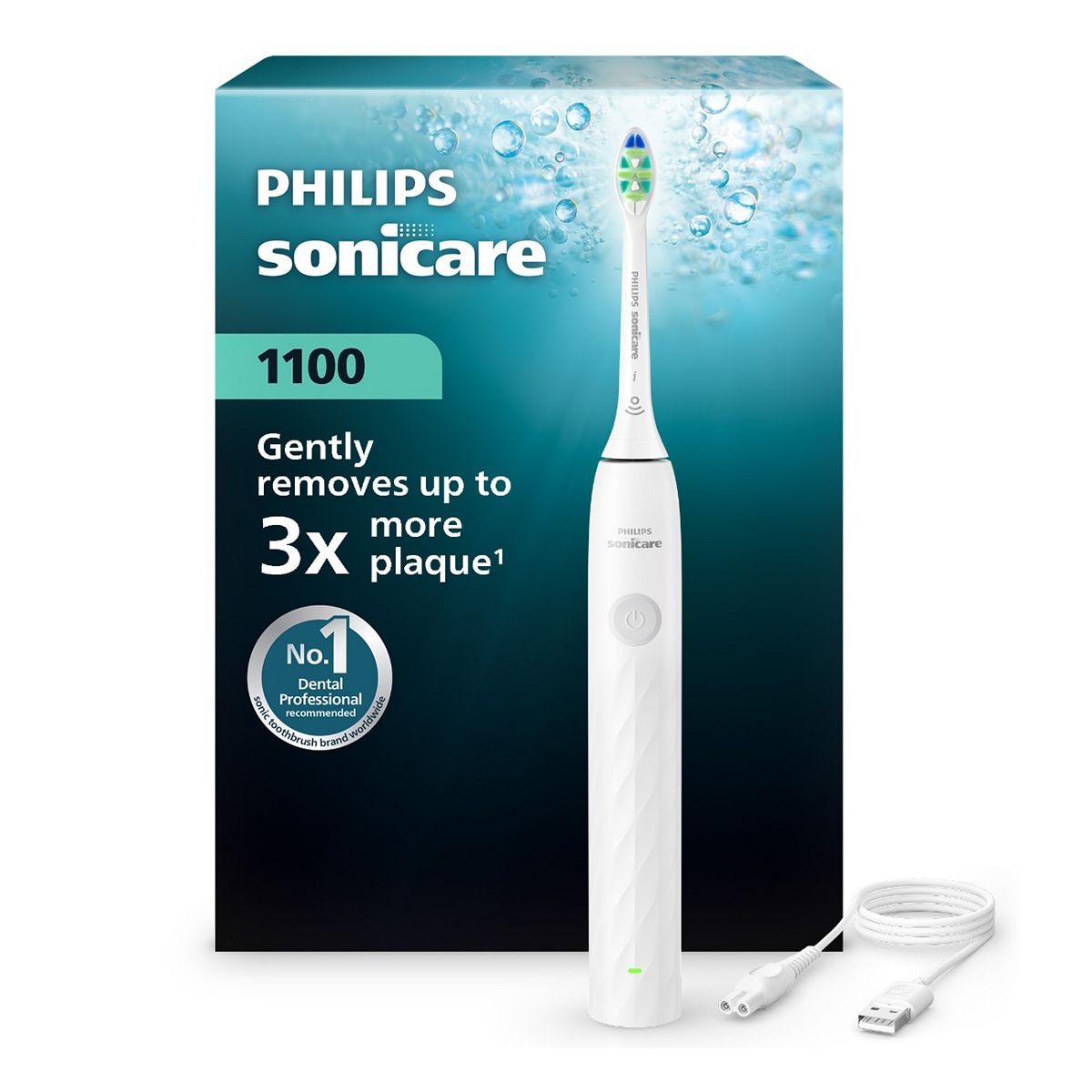Philips Sonicare 1100 Electric Toothbrush White Hx3901/01