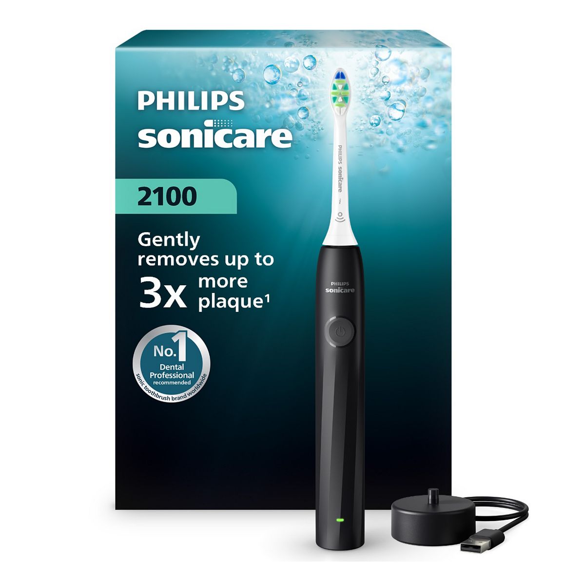 Philips Sonicare 2100 Electric Toothbrush Black Hx4021/02