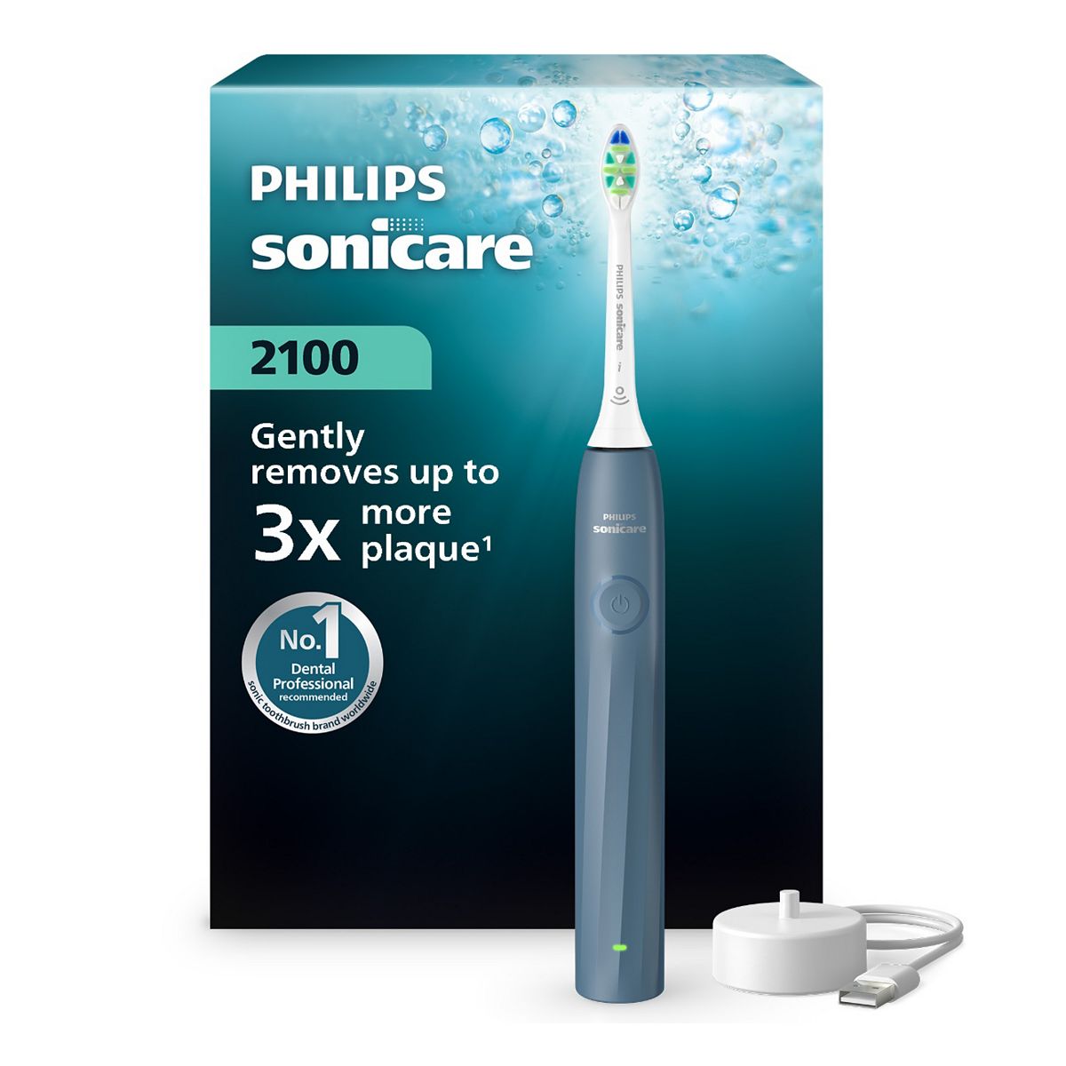 Philips Sonicare 2100 Electric Toothbrush Blue Hx4021/04