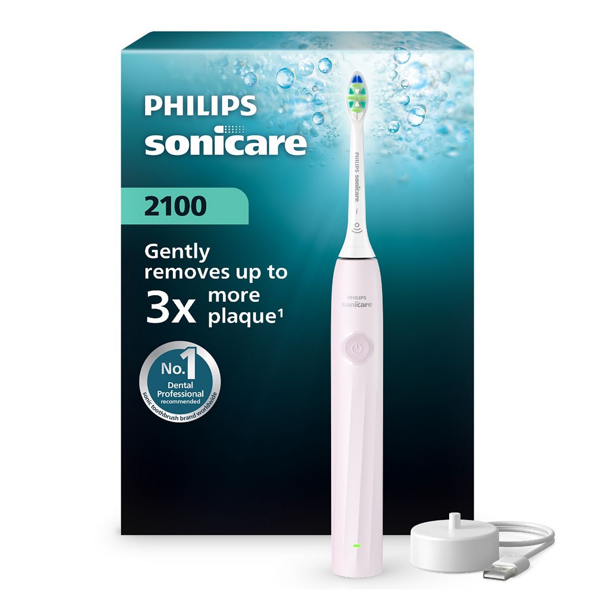 Philips Sonicare 2100 Electric Toothbrush Pink Hx4021/03