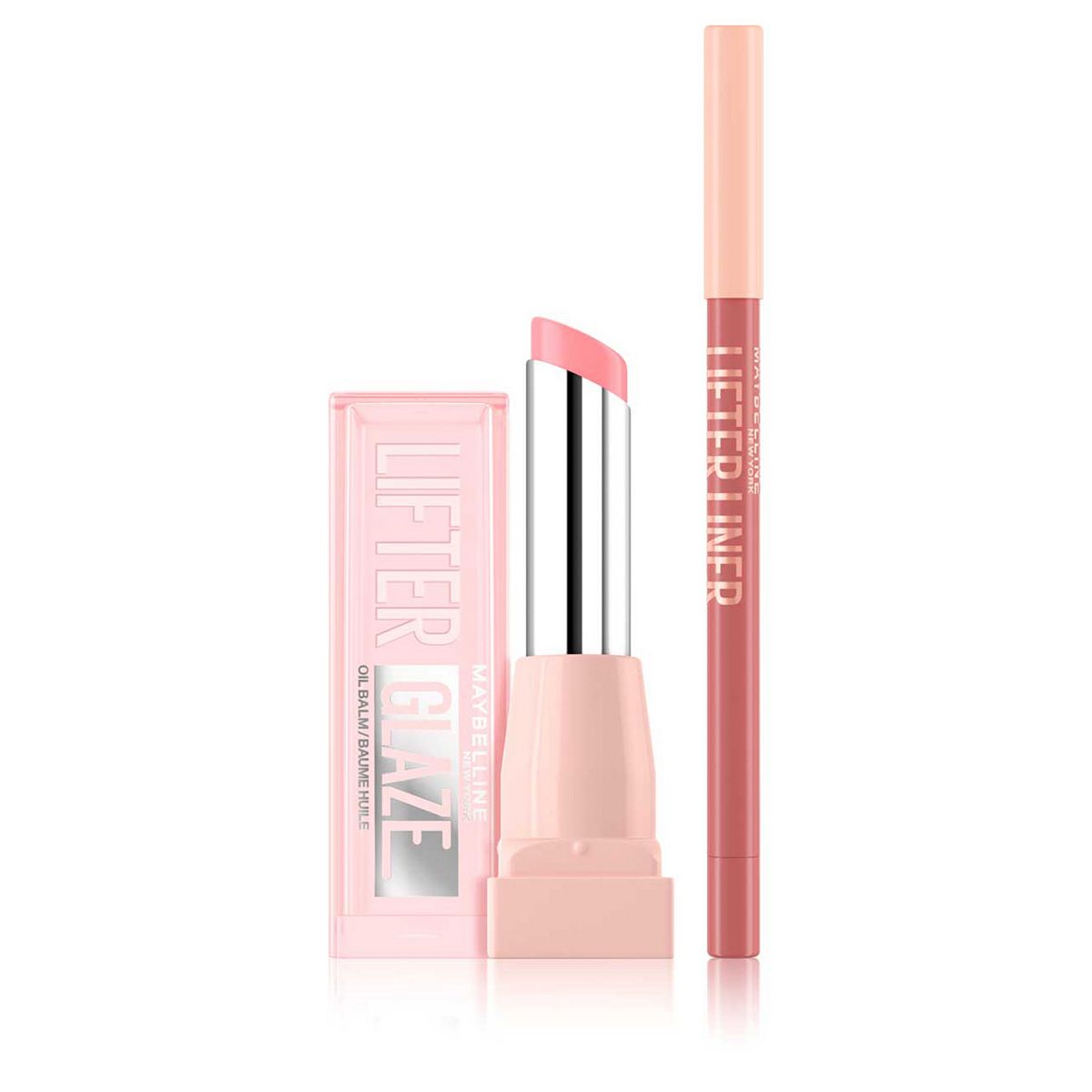 Maybelline Lifter Glaze Lip Oil Pink Drip & Liner Duo Bundle