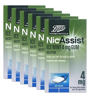 Click to view product details and reviews for Boots Nicassist Ice Mint 4mg Gum 6 X 105 Pieces Bundle.