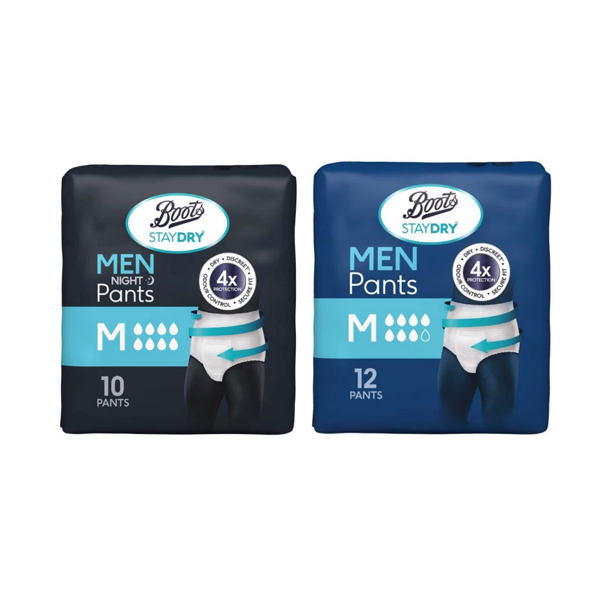 Staydry Boots Men Day And Night Pants Duo Pack Medium (22 Pants)