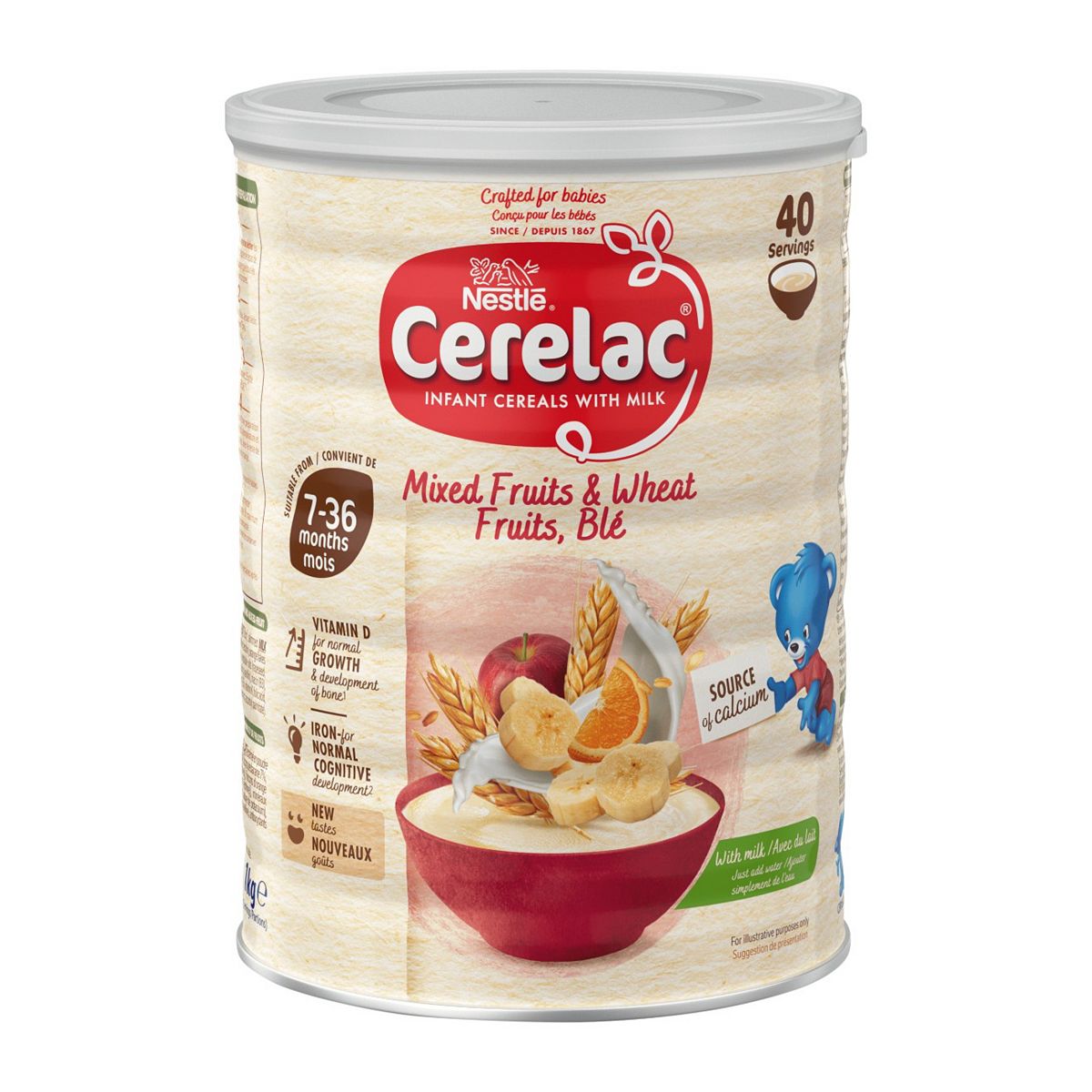 Cerelac Infant Cereals With Milk Mixed Fruits And Wheat 7+ Months 1Kg