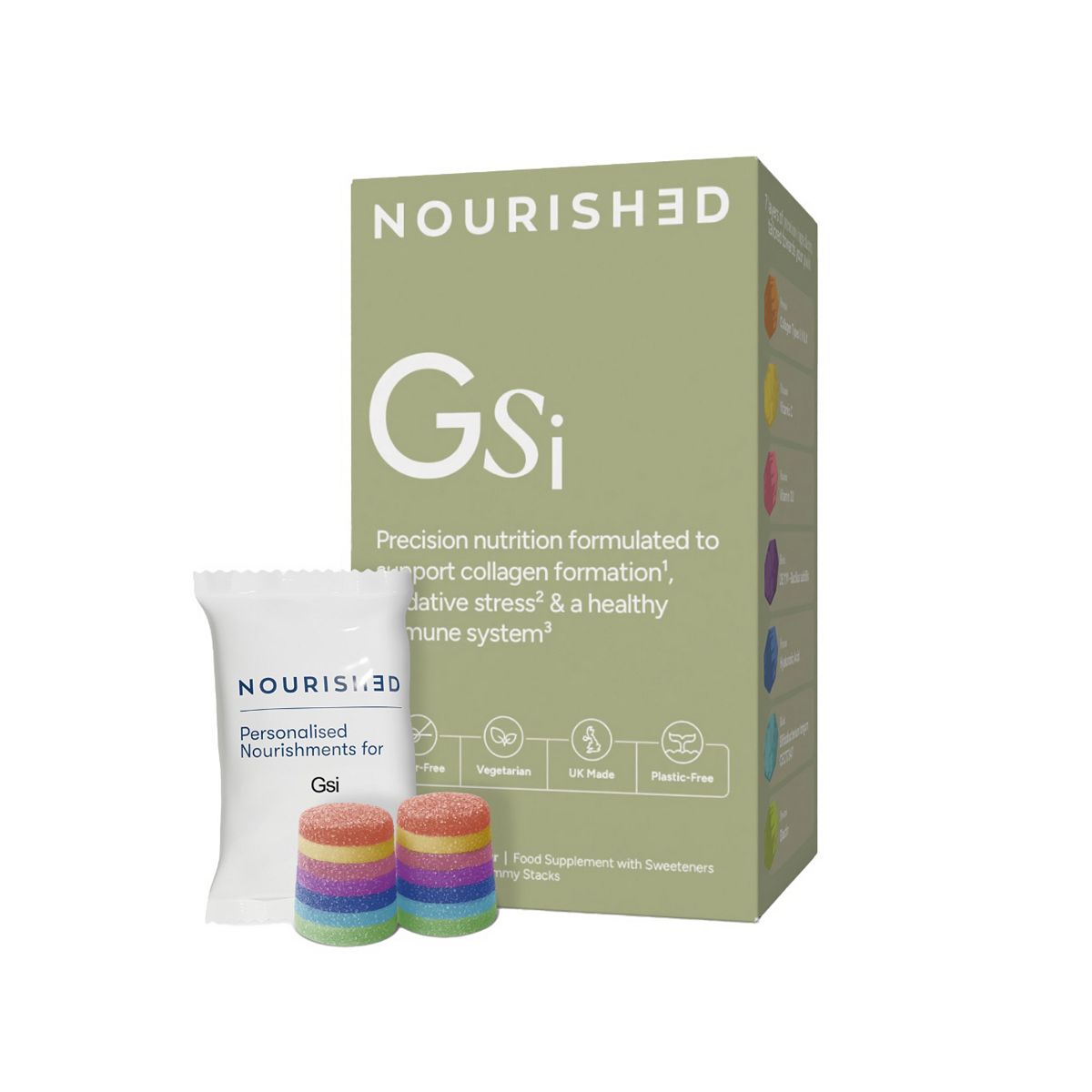Nourished Gsi Nutrient Stacks 30 Gummies