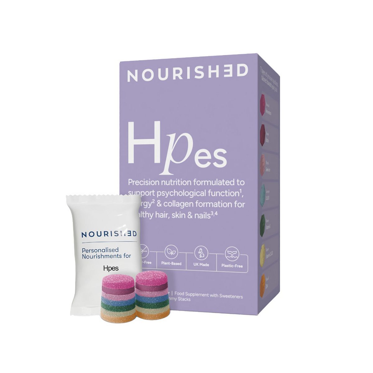 Nourished Hpes Nutrient Stacks 30 Gummies
