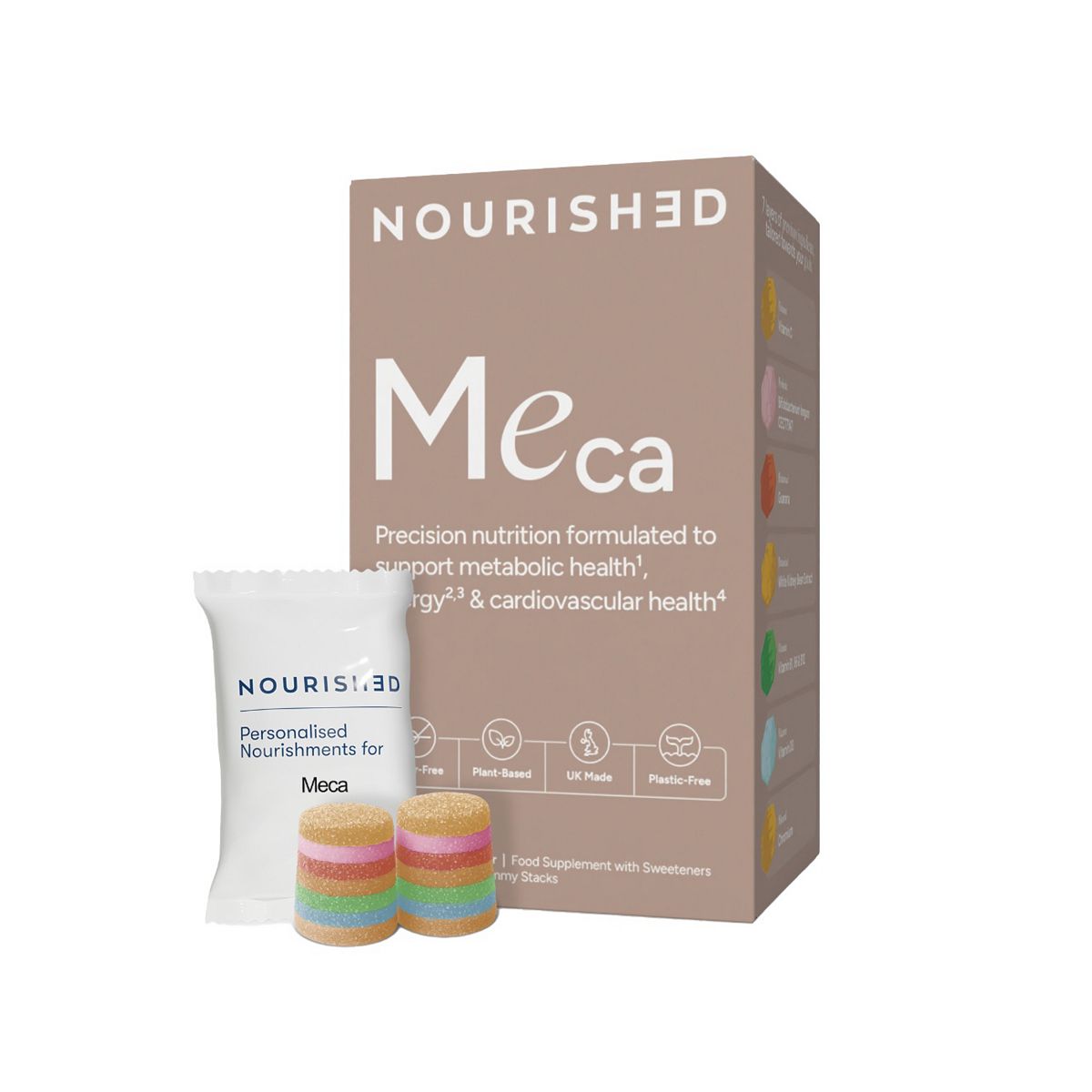 Nourished Meca Nutrient Stacks 30 Gummies
