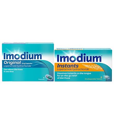 Click to view product details and reviews for Imodium Originals Capsules Instants 2 X 6s Bundle.