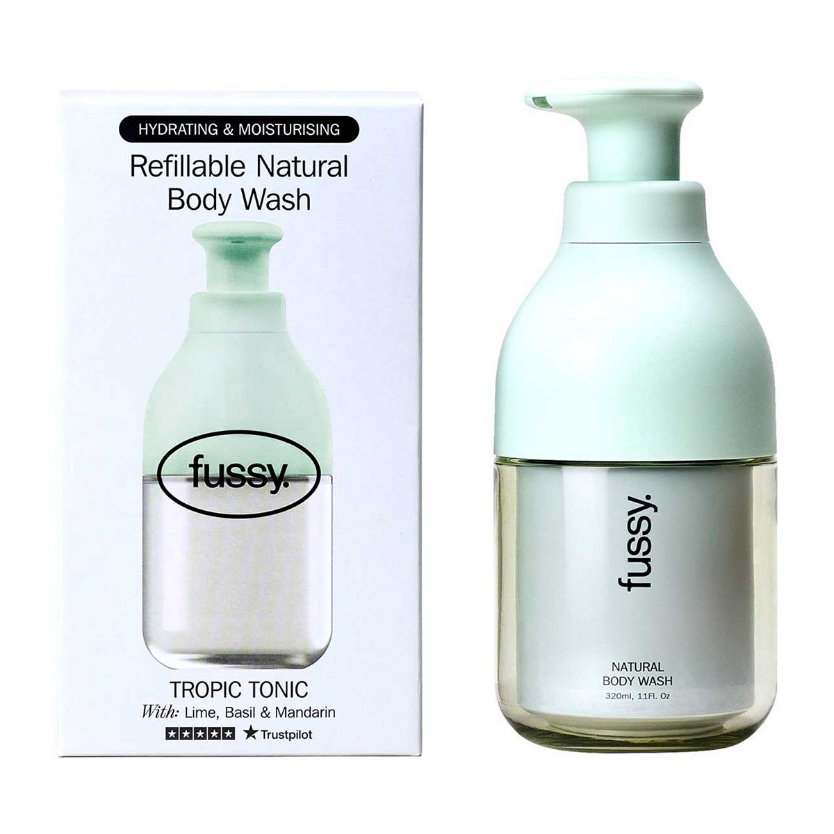 Fussy Refillable Natural Body Wash Tropic Tonic 320ml