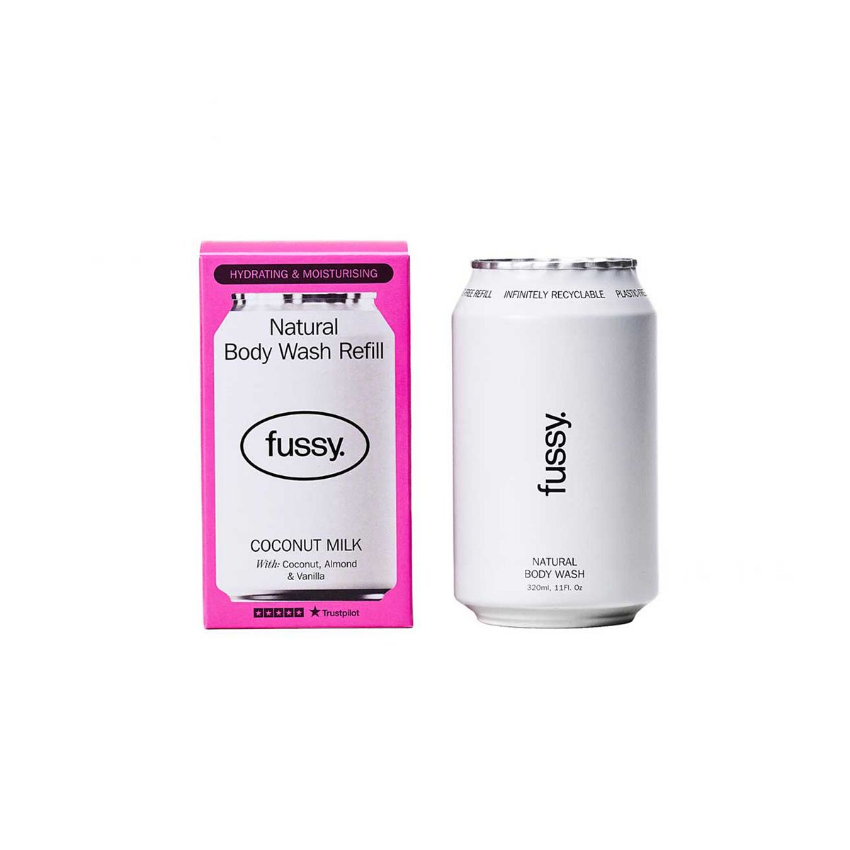 Fussy Natural Body Wash Refill Coconut Milk 320ml