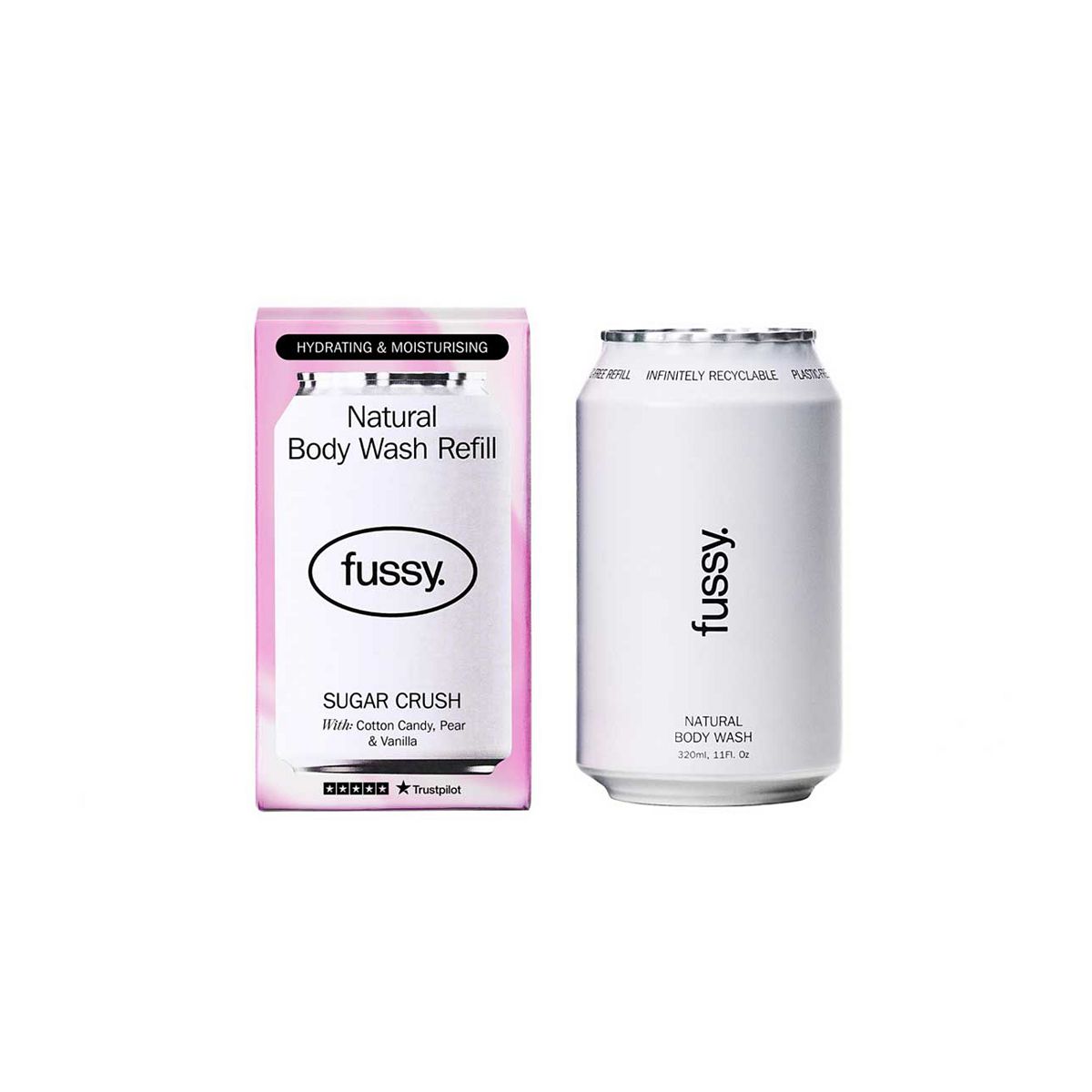 Fussy Natural Body Wash Refill Sugar Crush 320ml