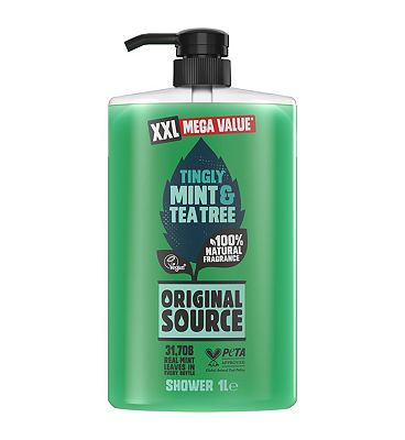 Original Source Shower Gel Mint & Tea Tree, 1l