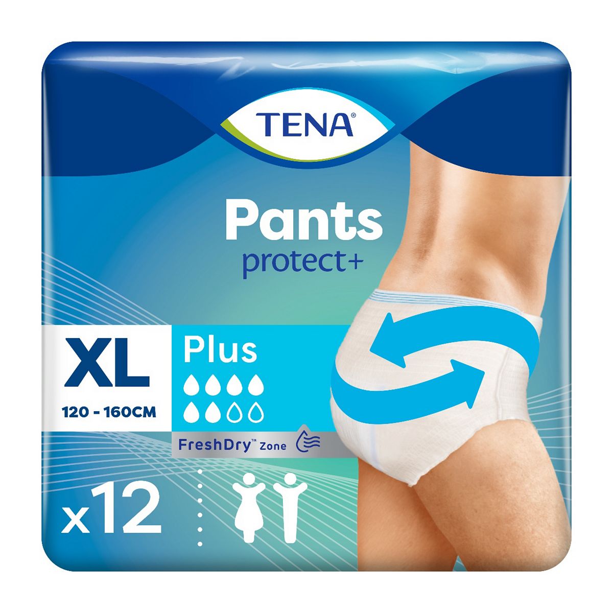 Tena Incontinence Pants Plus Extra Large 12 Pack