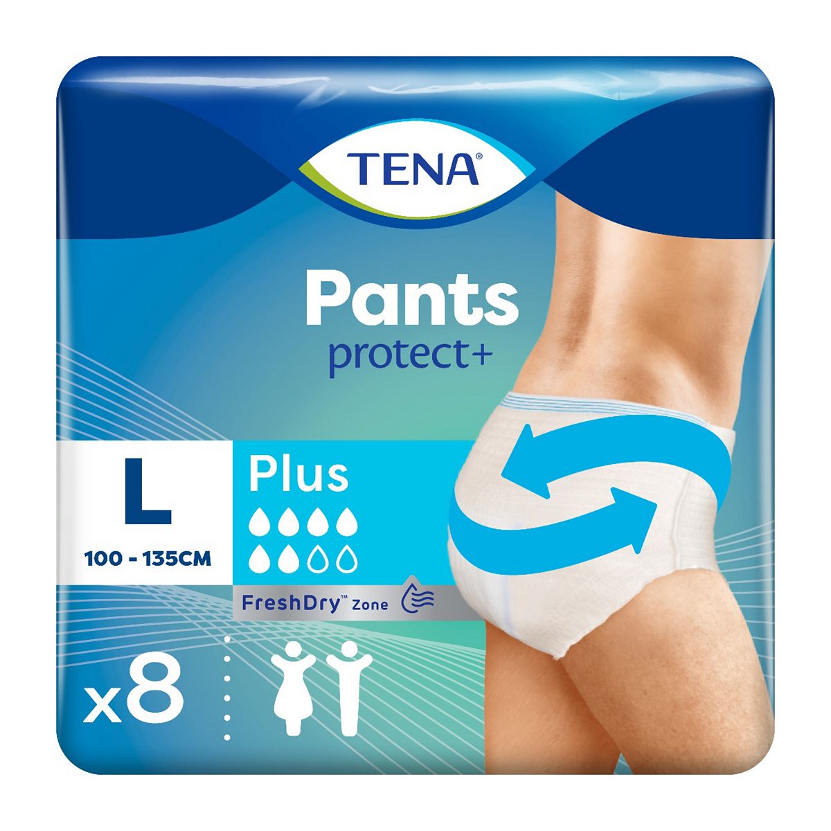 Tena Incontinence Pants Plus Large 8 Pack