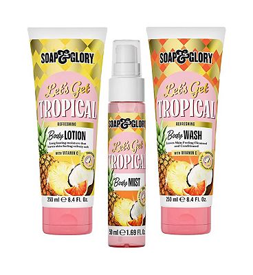 Click to view product details and reviews for Soap Glory Lets Get Tropical Wash Lotion Spritz Trio.