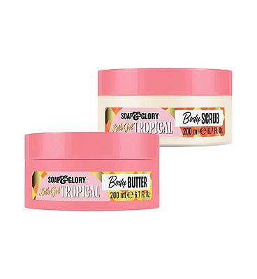 Click to view product details and reviews for Soap Glory Lets Get Tropical Scrub Butter Duo.