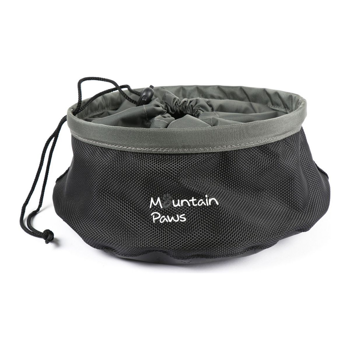Mountain Paws Collapsible Dog Food Bowl Black