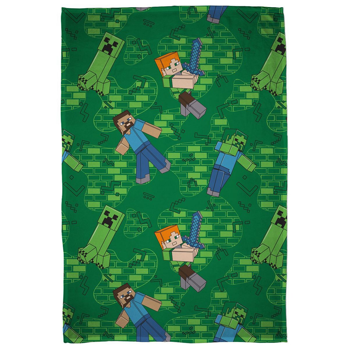 Minecraft Levels Fleece Rotary Blanket