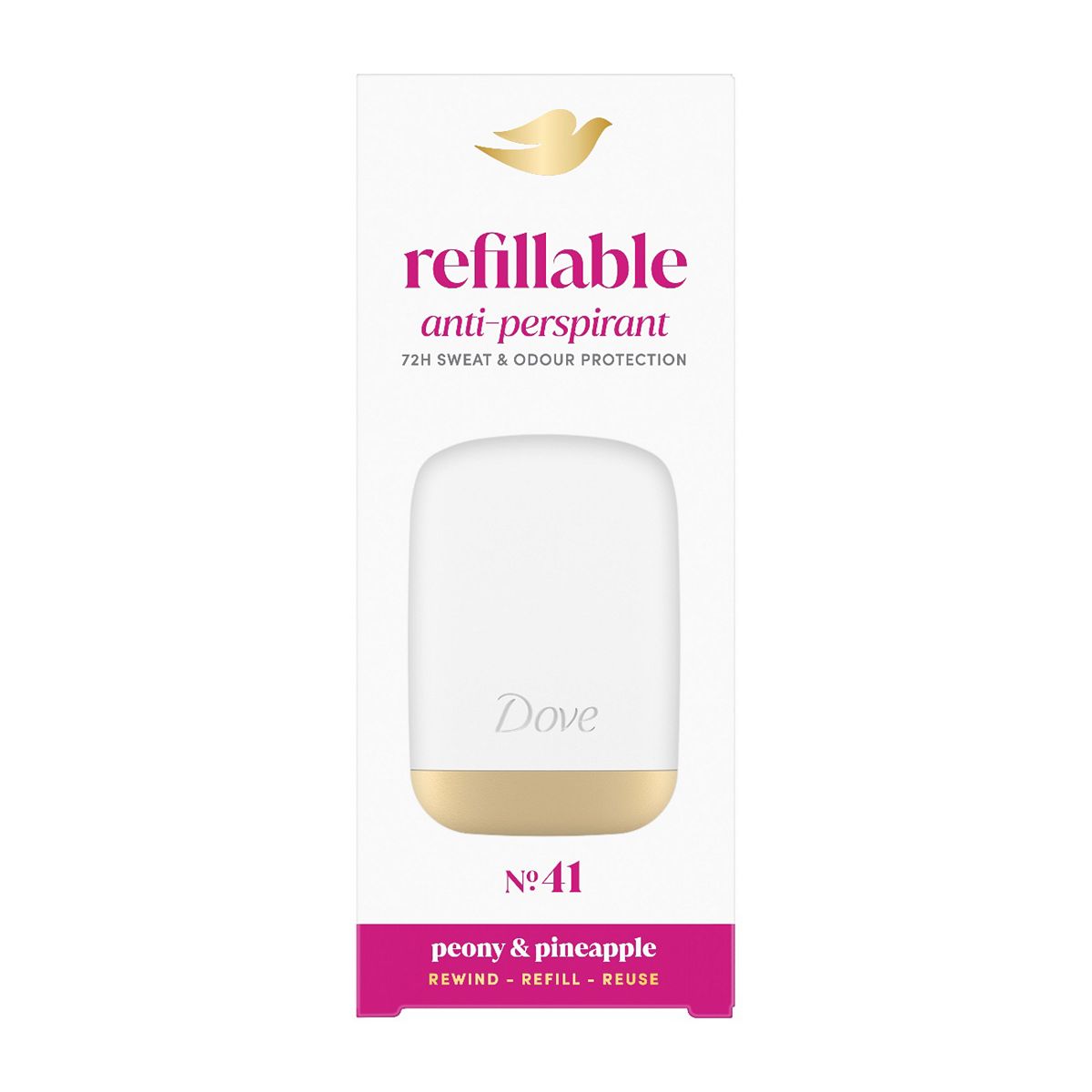 Dove Peony & Pineapple Refillable Anti-Perspirant Starter Kit Light/White