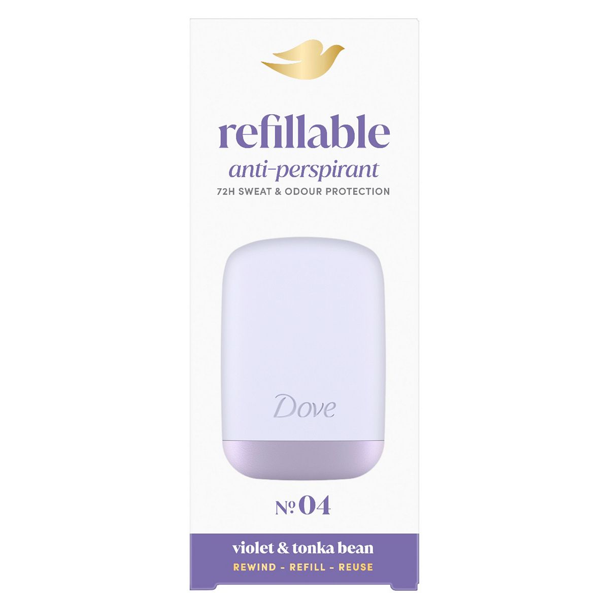 Dove Violet & Tonka Bean Refillable Anti-Perspirant Starter Kit
