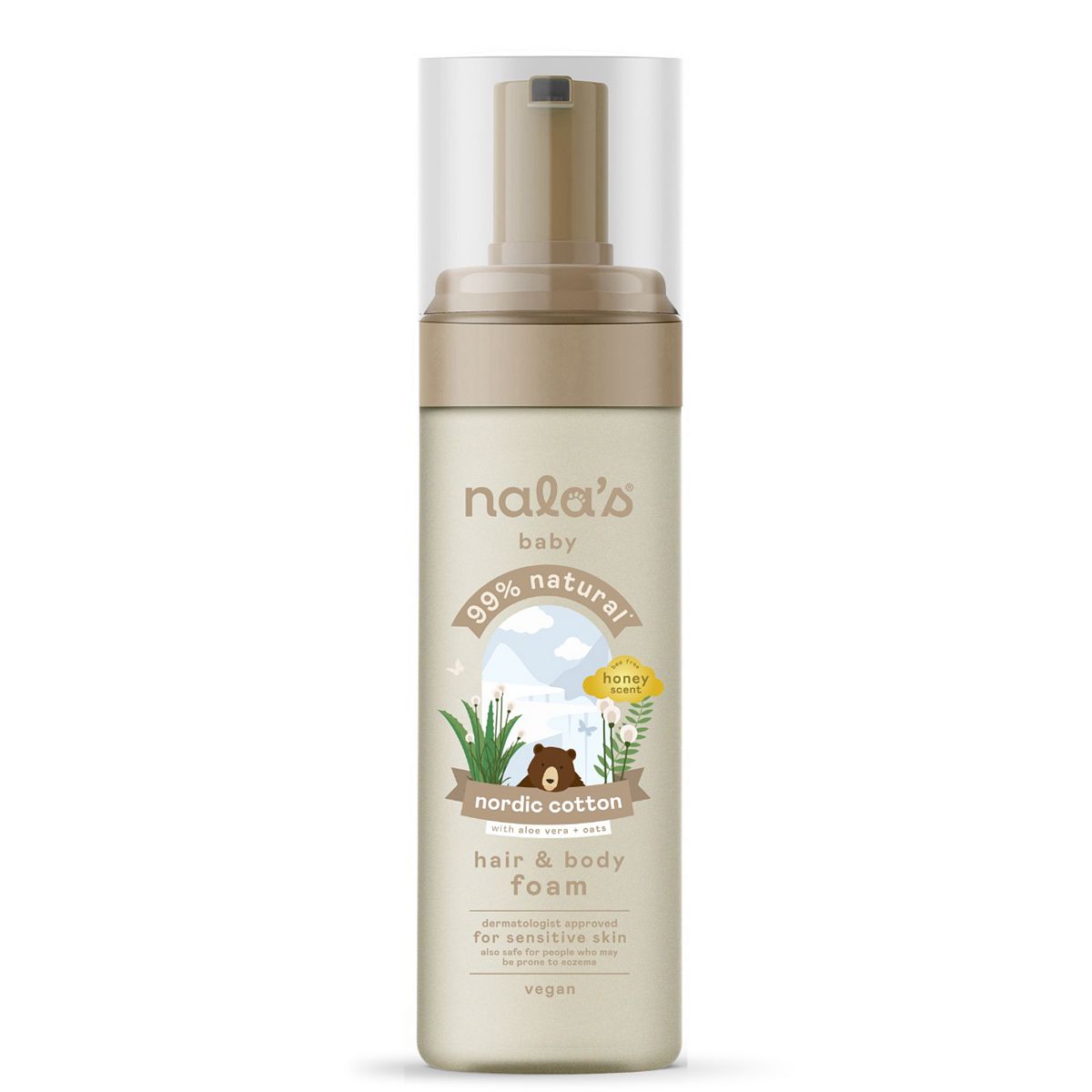 Nalas Baby Nala's Baby Hair & Body Foam Nordic Cotton200 ml, 200ml