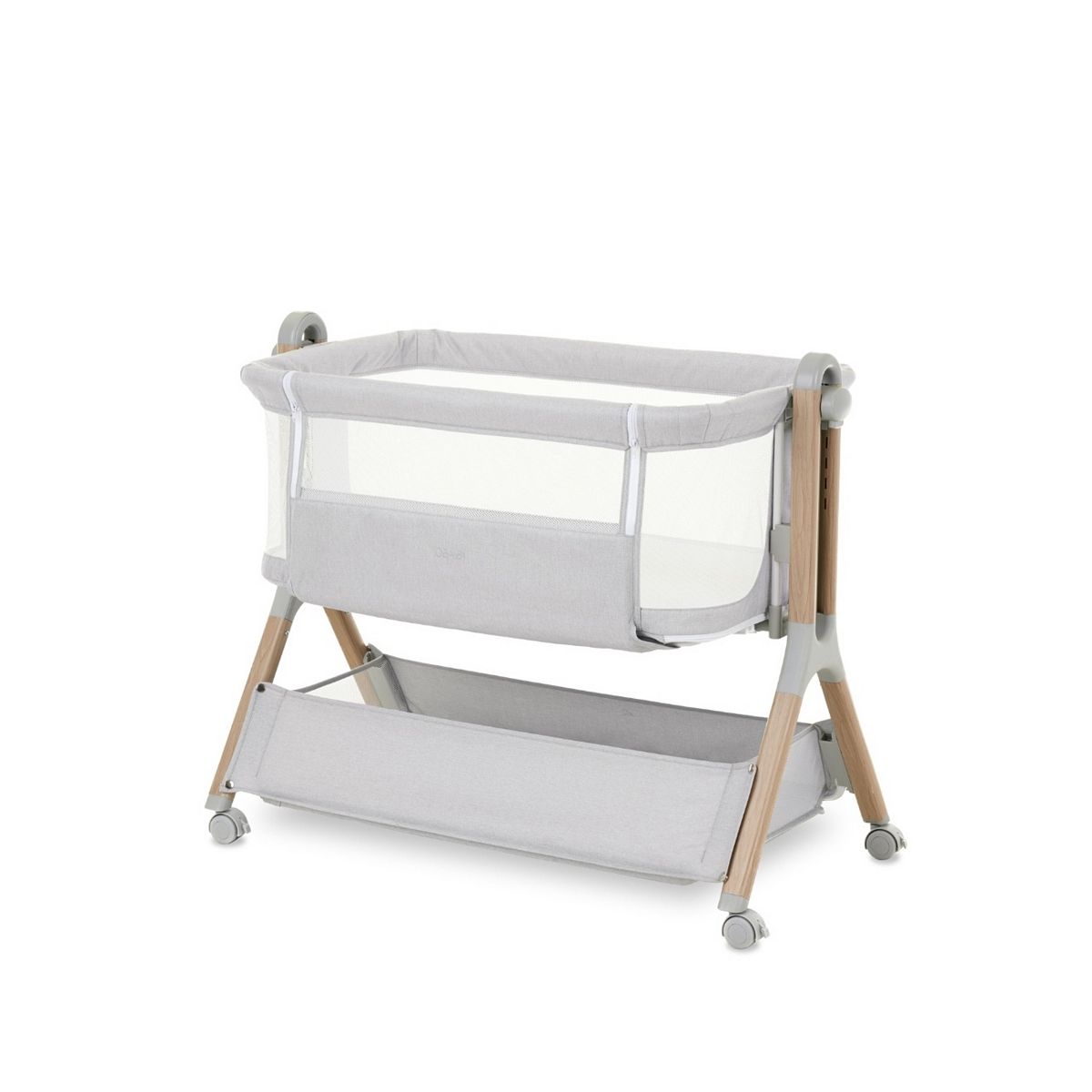 Obaby Cloud Bedside Crib - Grey